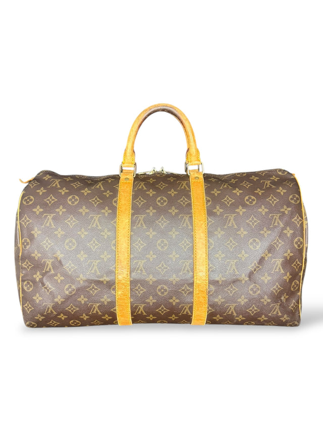 Louis Vuitton Keepall 50 Reisetasche Weekender Tasche Monogram Braun