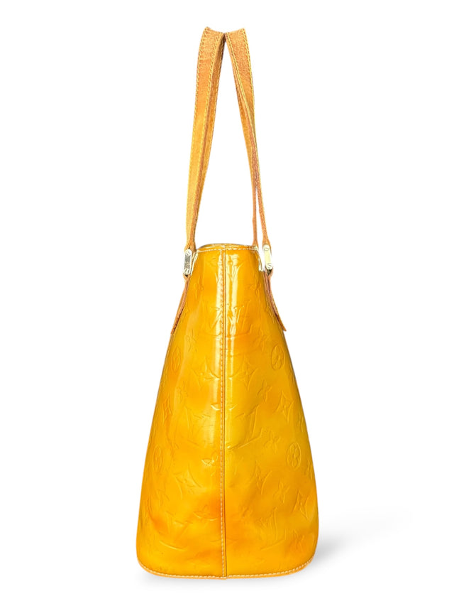 Louis Vuitton Houston Handtasche Vernis Monogram Gelb