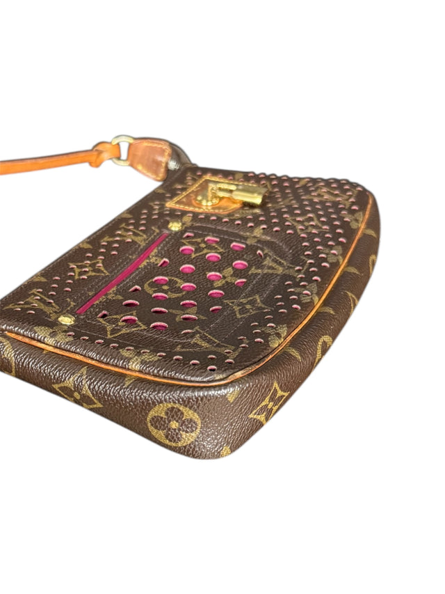 Louis Vuitton Pochette Accessoires Perfo Handtasche Monogram Braun