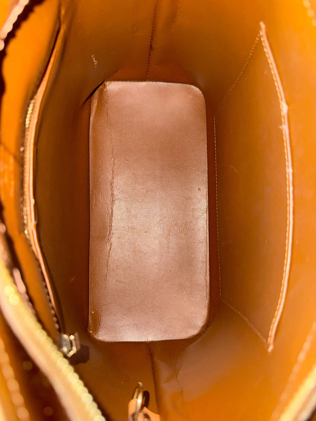 Louis Vuitton Houston Handtasche Vernis Monogram Bronze