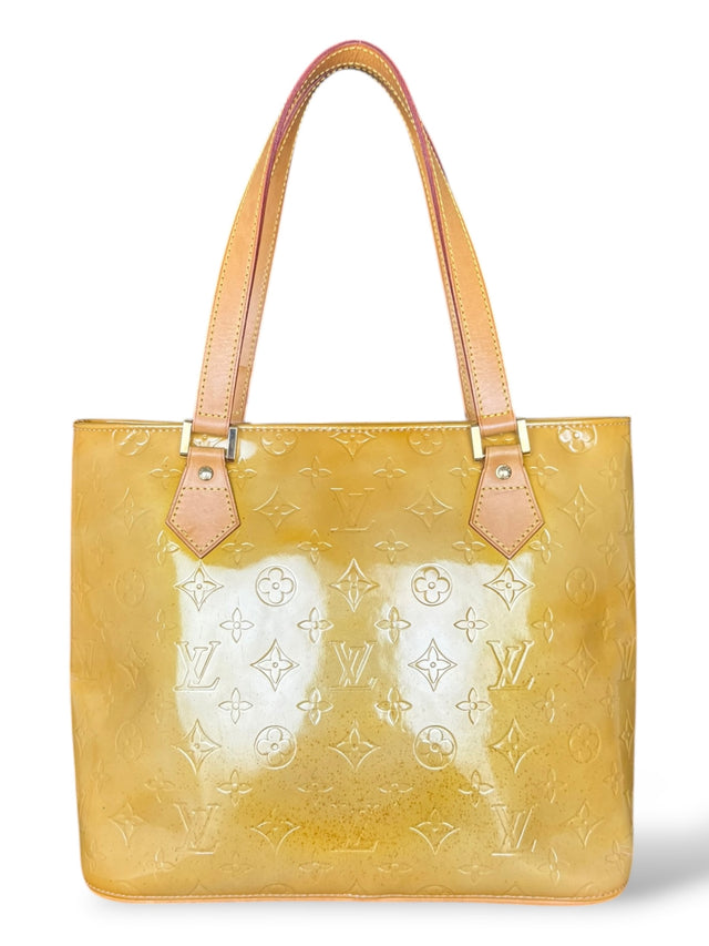 Louis Vuitton Houston Handtasche Vernis Monogram Gelb