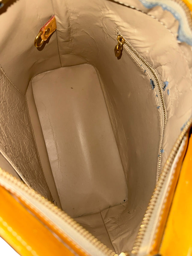 Louis Vuitton Houston Handtasche Vernis Monogram Gelb