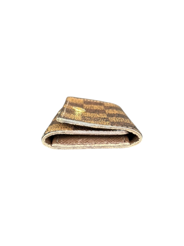 Louis Vuitton Schlüsseletui Damier Ebène Braun 4 Schlüssel