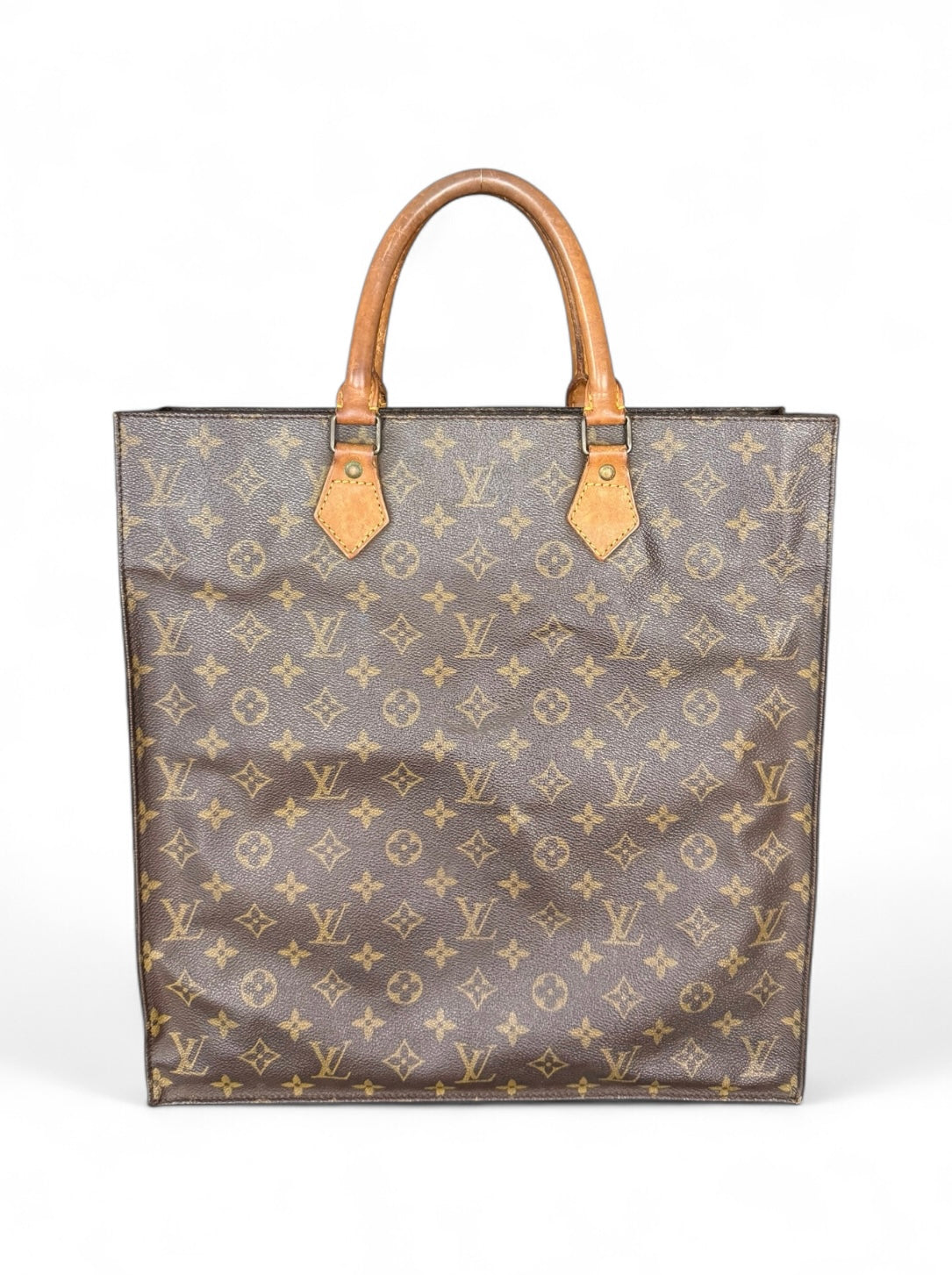 Louis Vuitton Sac Plat Handtasche Tote Bag Shopper Monogram Braun