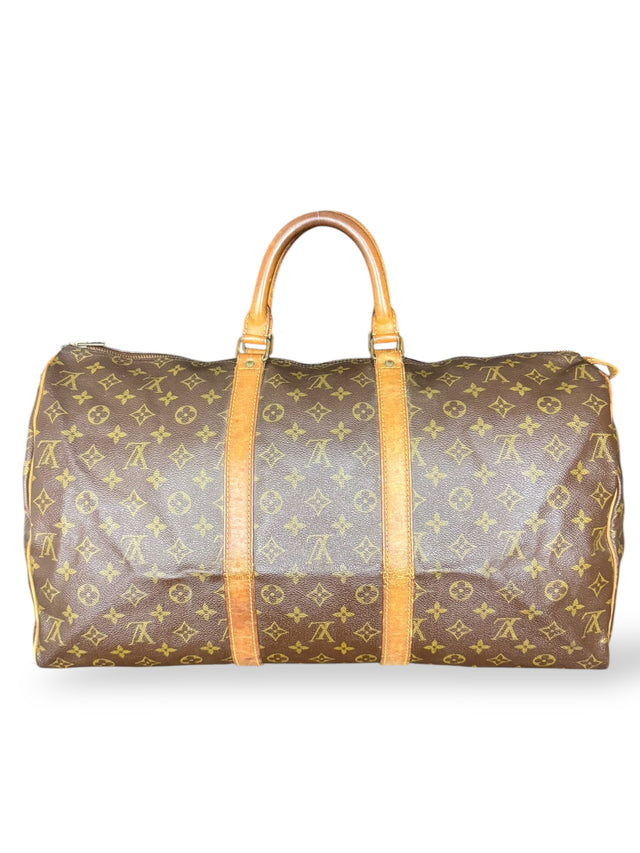 Louis Vuitton Keepall 50 Reisetasche Weekender Tasche Monogram Braun