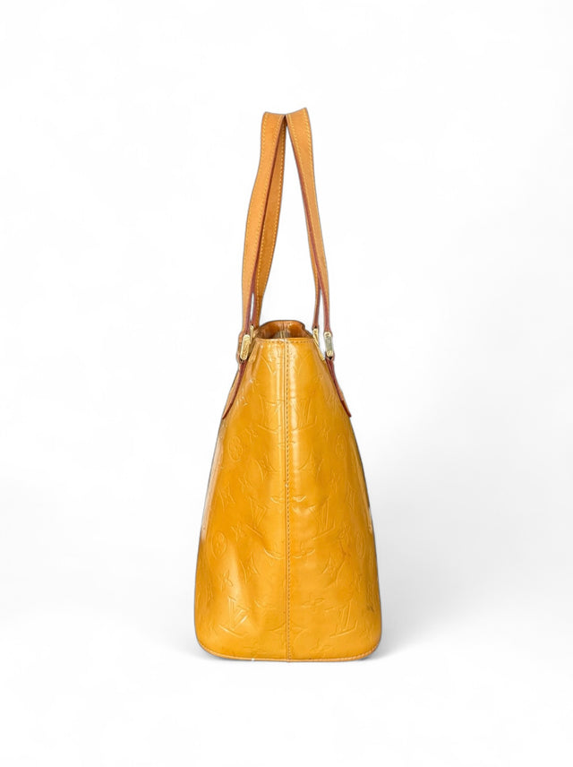 Louis Vuitton Houston Handtasche Vernis Monogram Gelb