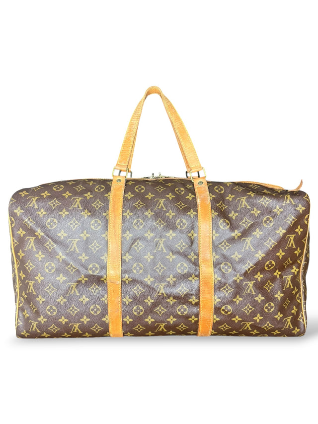 Louis Vuitton Sac Souple 55 Reisetasche Weekender Keepall Monogram Braun