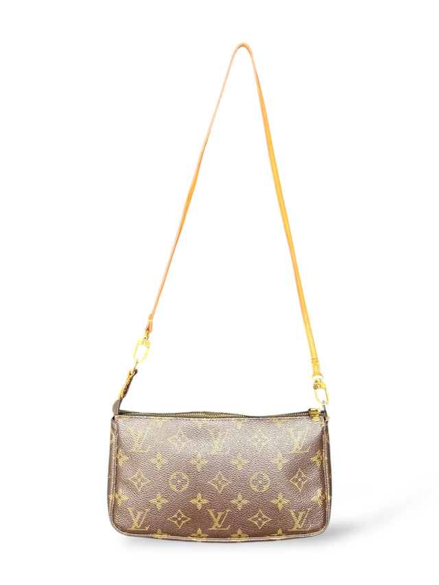 Louis Vuitton Pochette Accessoires Handtasche Crossbody Monogram Braun