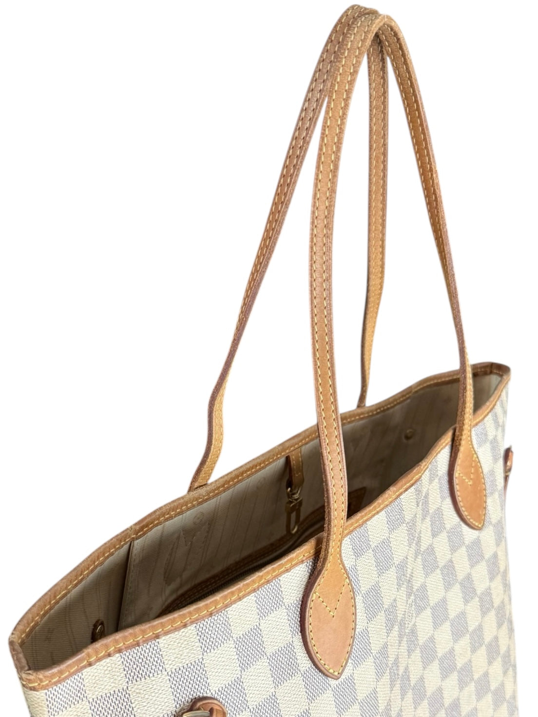 Louis Vuitton Neverfull MM Handtasche Shopper Damier Azur