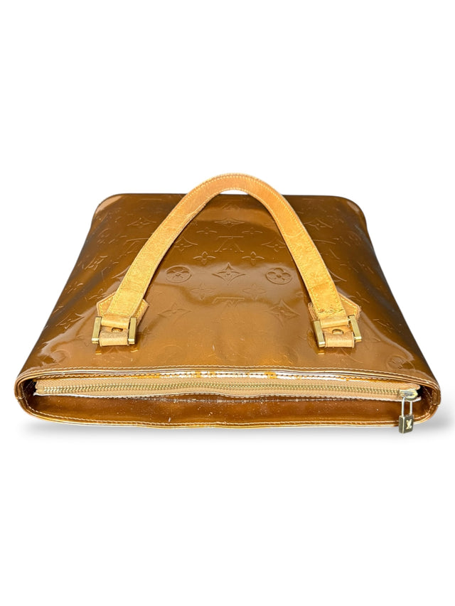 Louis Vuitton Houston Handtasche Vernis Monogram Bronze