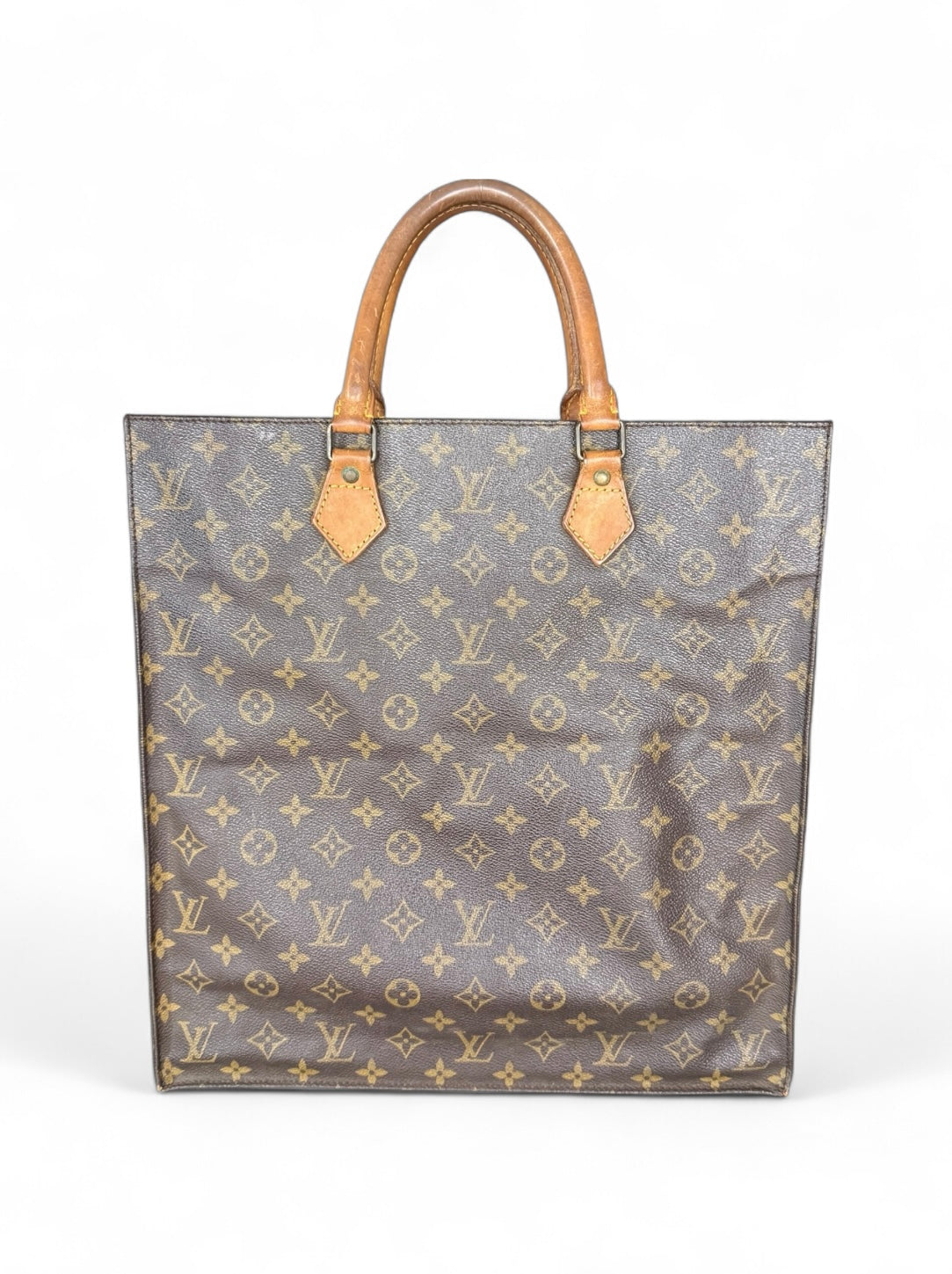 Louis Vuitton Sac Plat Handtasche Tote Bag Shopper Monogram Braun