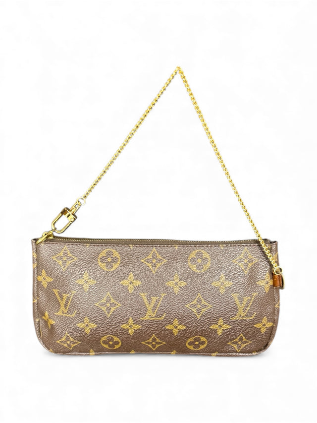 Louis Vuitton Pochette Accessoires Handtasche Baguette Monogram Braun