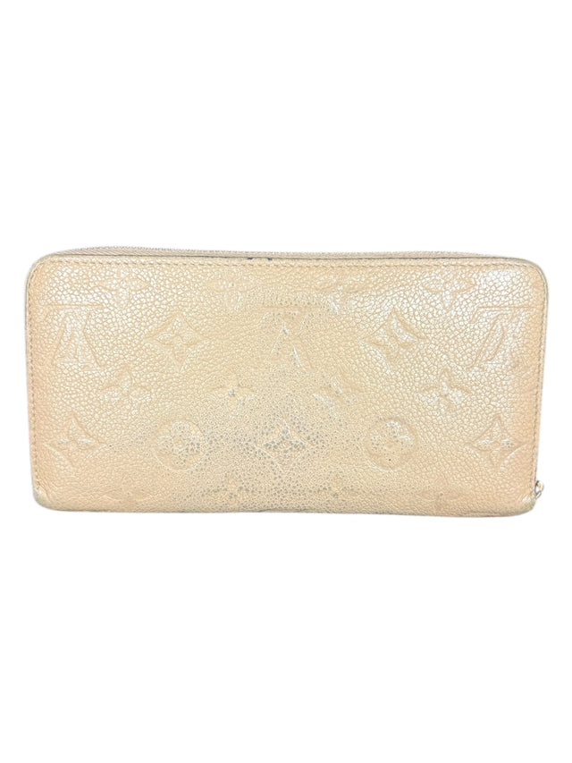 Louis Vuitton Zippy Empreinte Geldbeutel Geldbörse Portemonnaie Beige