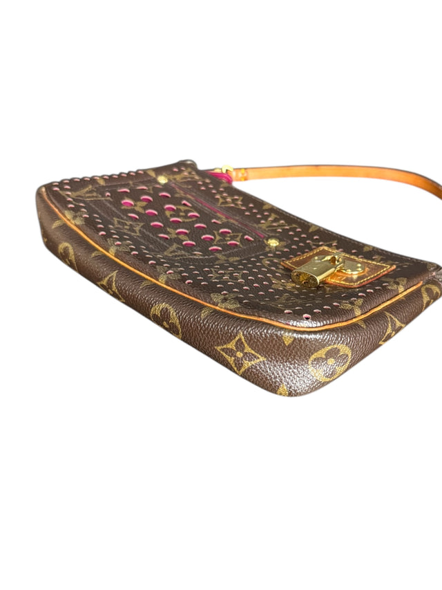 Louis Vuitton Pochette Accessoires Perfo Handtasche Monogram Braun