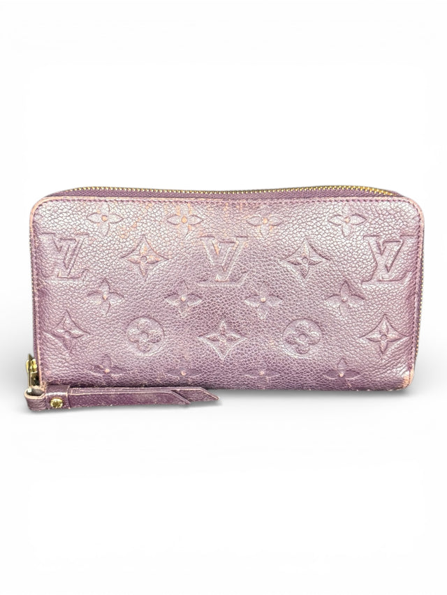 Louis Vuitton Zippy Empreinte Geldbeutel Geldbörse Portemonnaie Lila