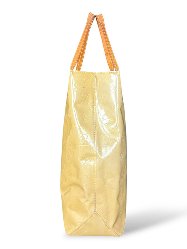 Louis Vuitton Reade MM Handtasche Vernis Monogram Gelb Beige