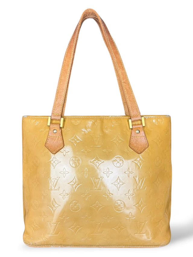 Louis Vuitton Houston Handtasche Vernis Monogram Gelb