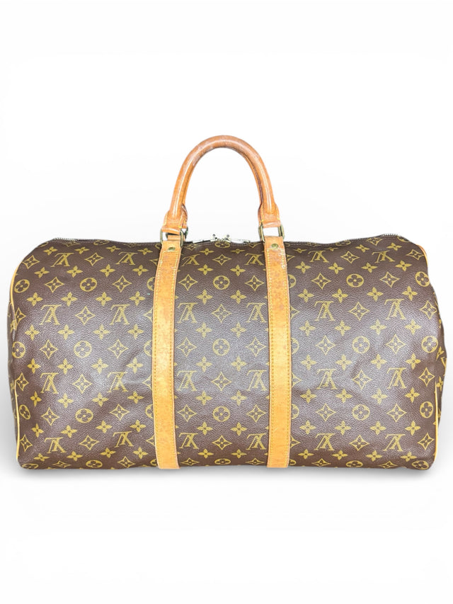 Louis Vuitton Keepall 50 Reisetasche Weekender Tasche Monogram Braun