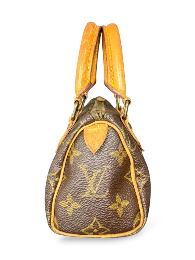Louis Vuitton Mini Nano Speedy Handtasche Monogram Braun