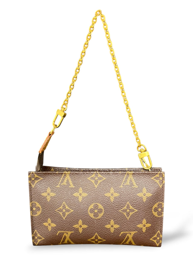 Louis Vuitton Pochette Accessoires Handtasche Baguette Monogram Braun