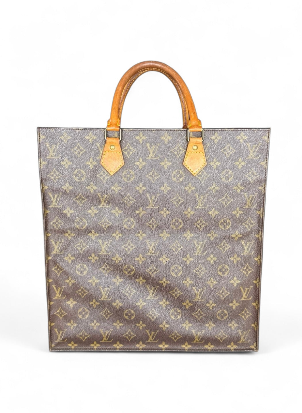 Louis Vuitton Sac Plat Handtasche Tote Bag Shopper Monogram Braun