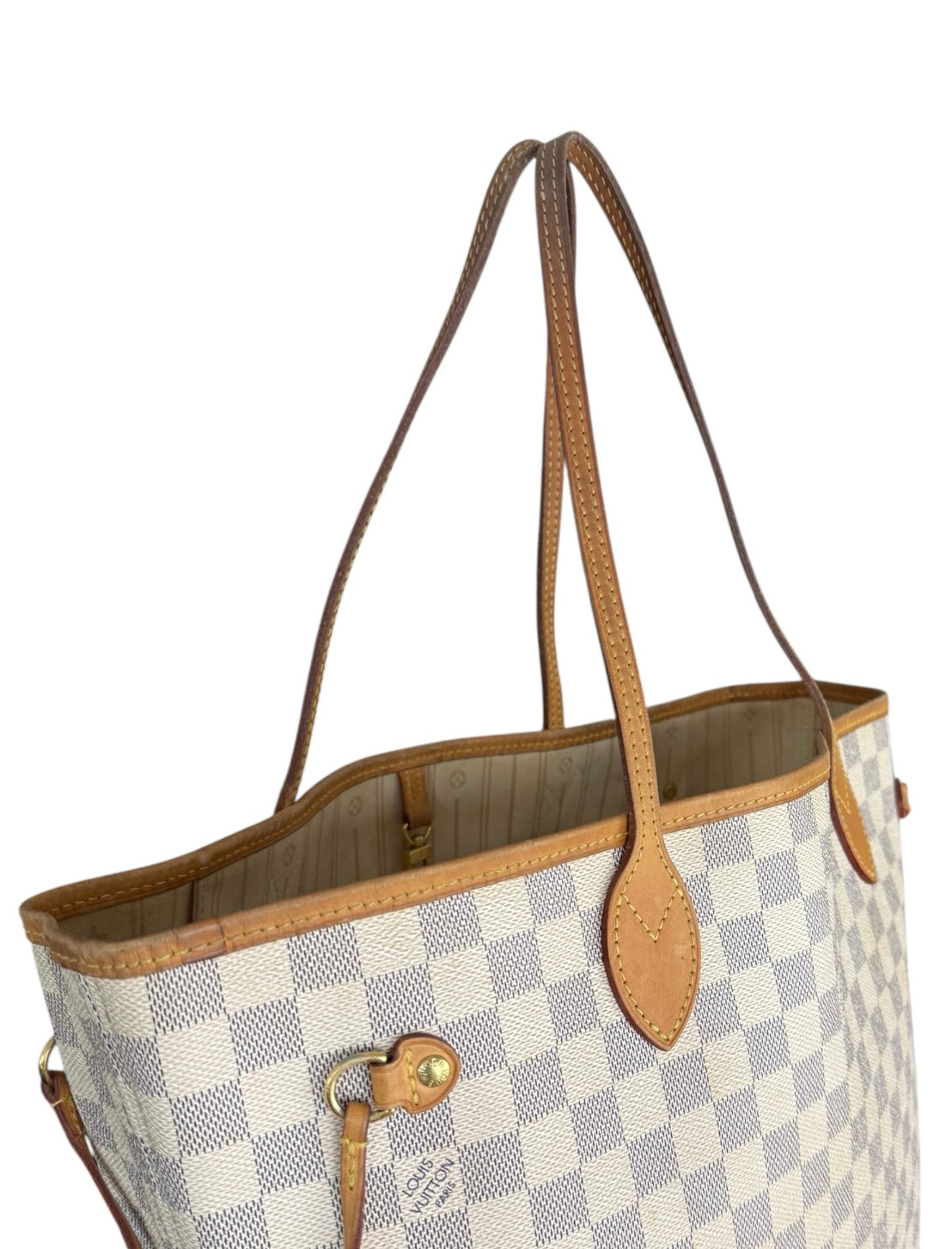 Louis Vuitton Neverfull MM Handtasche Shopper Damier Azur