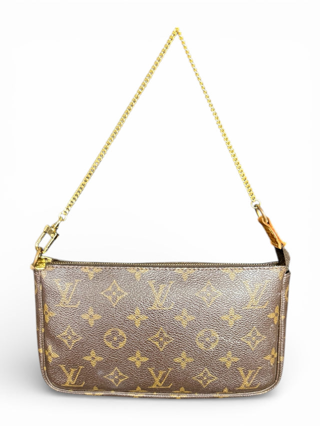 Louis Vuitton Pochette Accessoires Handtasche Monogram Braun