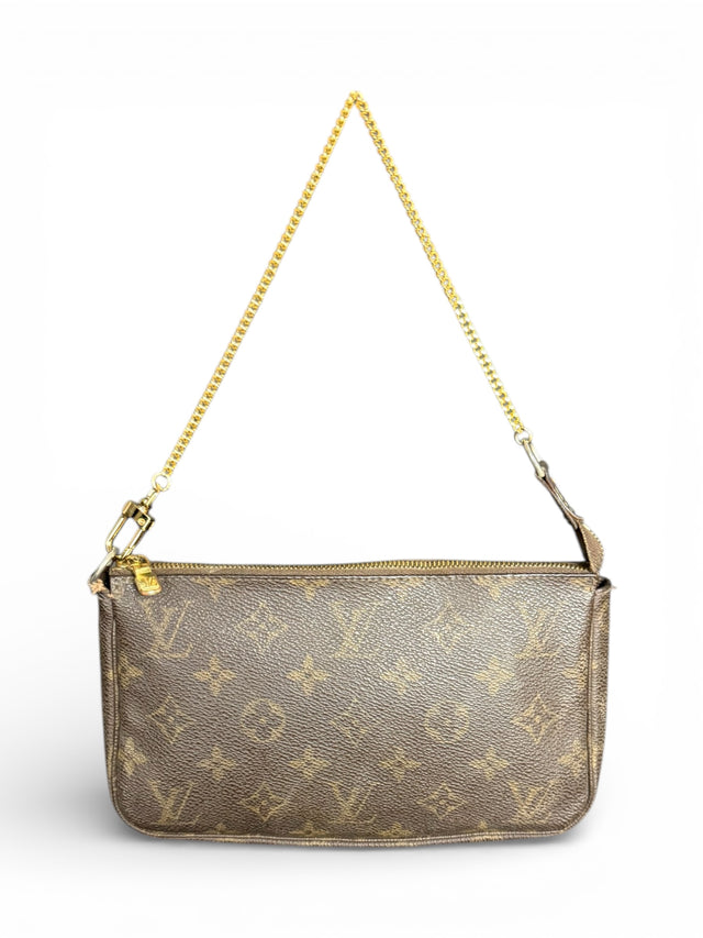 Louis Vuitton Pochette Accessoires Handtasche Monogram Braun