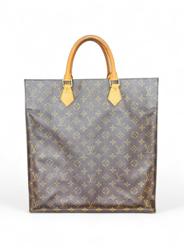 Louis Vuitton Sac Plat Handtasche Tote Bag Shopper Monogram Braun