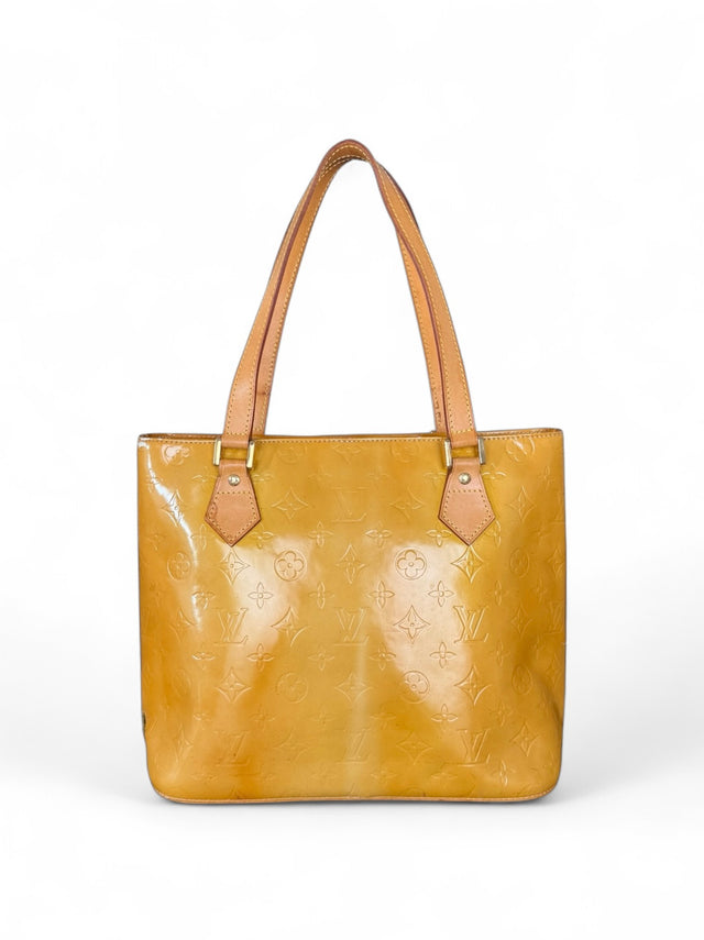Louis Vuitton Houston Handtasche Vernis Monogram Gelb