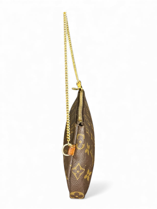 Louis Vuitton Pochette Accessoires Handtasche Baguette Monogram Braun