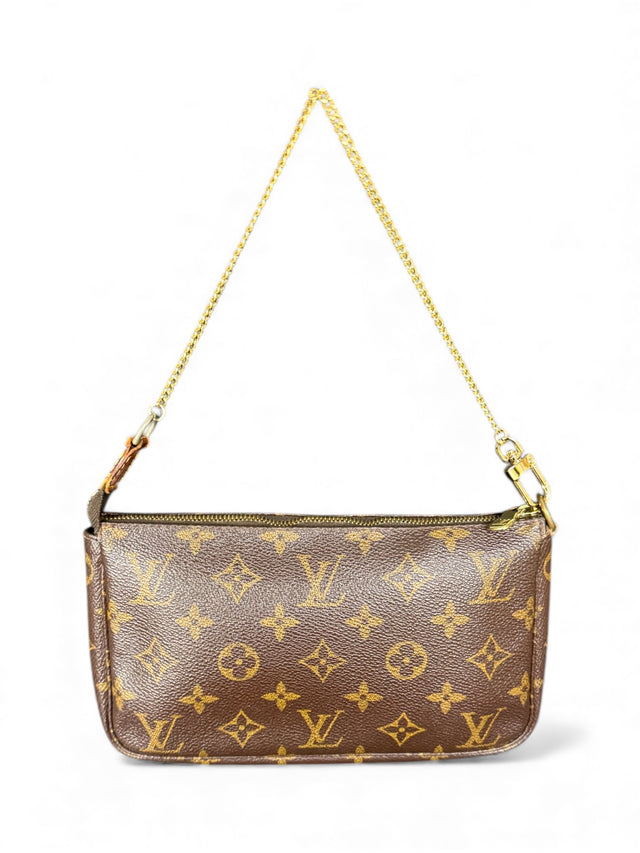 Louis Vuitton Pochette Accessoires Handtasche Monogram Braun