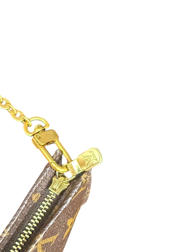 Louis Vuitton Pochette Accessoires Handtasche Baguette Monogram Braun