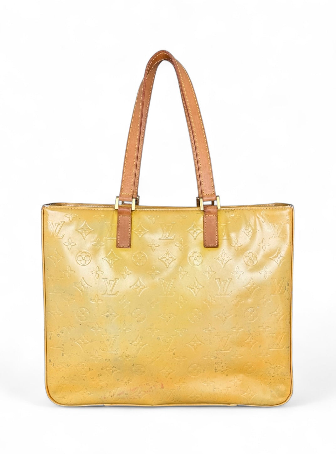 Louis Vuitton Columbus Handtasche Vernis Monogram Gelb