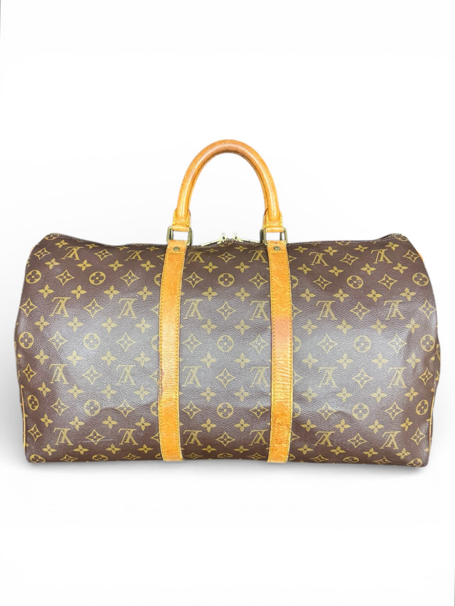 Louis Vuitton Keepall 50 Reisetasche Weekender Tasche Monogram Braun