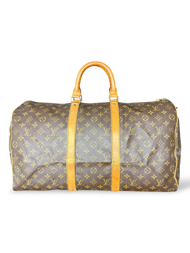 Louis Vuitton Keepall 50 Reisetasche Weekender Tasche Monogram Braun