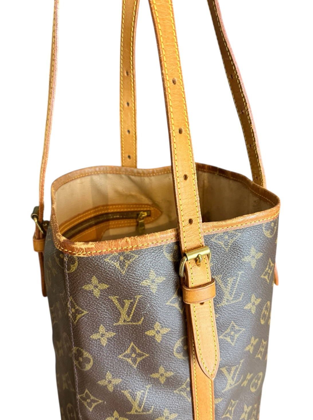 Louis Vuitton Bucket GM Handtasche Shopper Monogram Braun