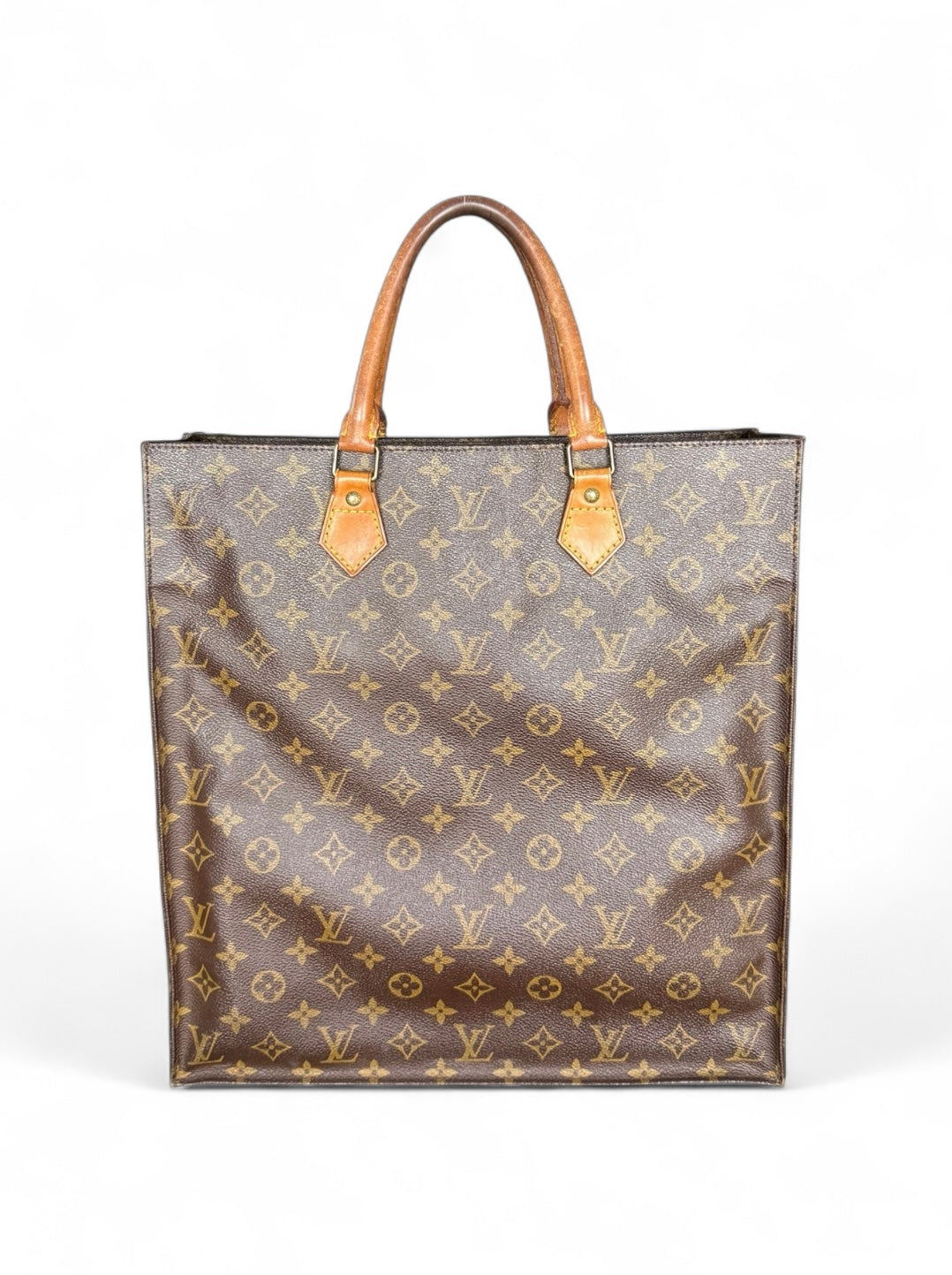 Louis Vuitton Sac Plat Handtasche Tote Bag Shopper Monogram Braun