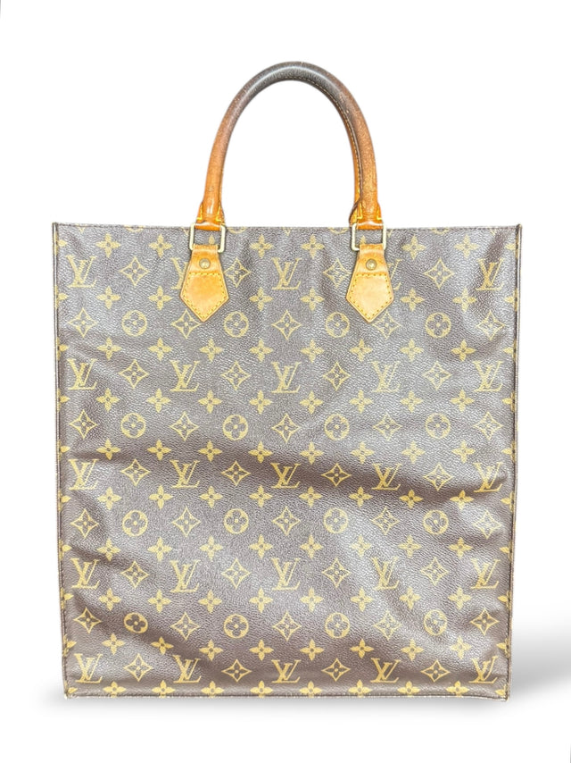 Louis Vuitton Sac Plat Handtasche Tote Bag Shopper Monogram Braun