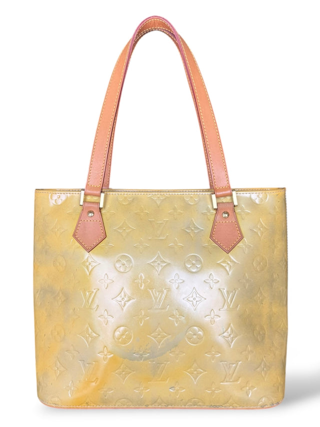 Louis Vuitton Houston Handtasche Vernis Monogram Gelb