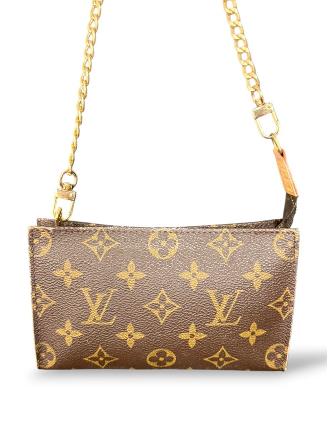 Louis Vuitton Pochette Accessoires Handtasche Baguette Monogram Braun