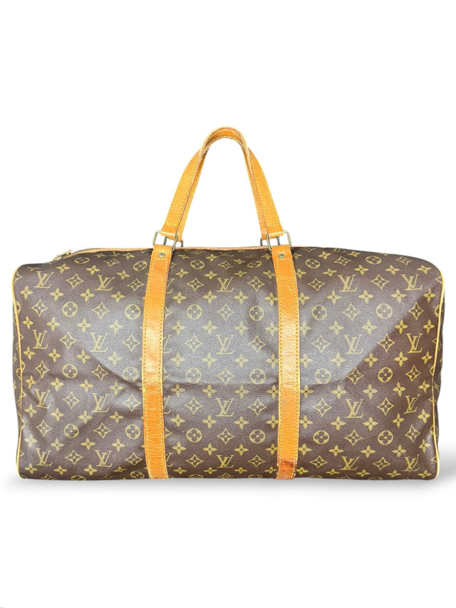 Louis Vuitton Sac Souple 55 Reisetasche Weekender Keepall Monogram Braun