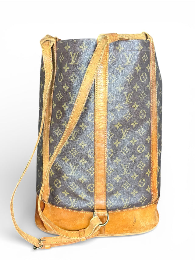 Louis Vuitton Randonnee GM Rucksack Tasche Monogram Braun