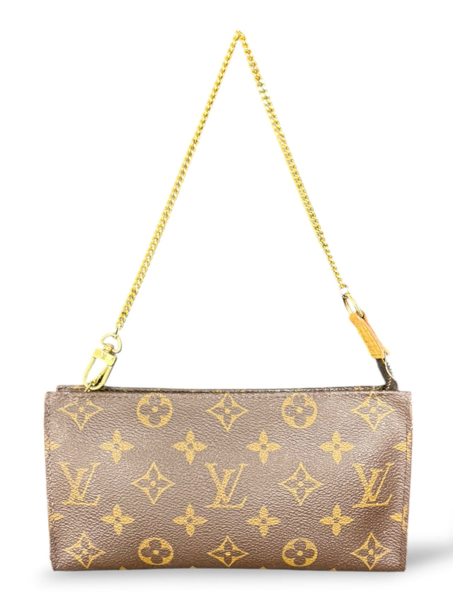 Louis Vuitton Pochette Accessoires Handtasche Baguette Monogram Braun