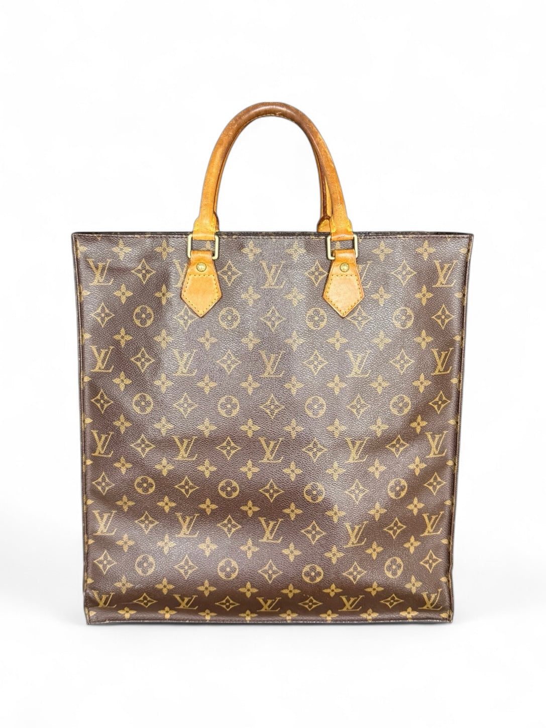 Louis Vuitton Sac Plat Handtasche Tote Bag Shopper Monogram Braun