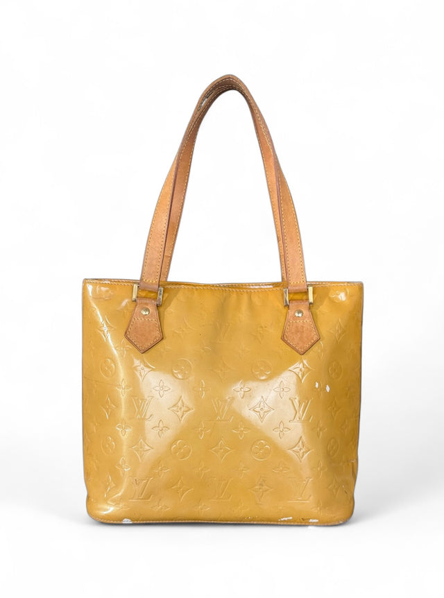 Louis Vuitton Houston Handtasche Vernis Monogram Gelb