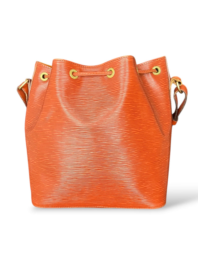 Louis Vuitton Sac Noe Petit Handtasche Epi Leder Braun Orange