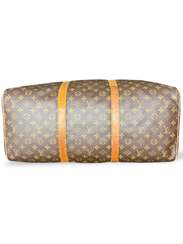 Louis Vuitton Sac Souple 55 Reisetasche Weekender Keepall Monogram Braun