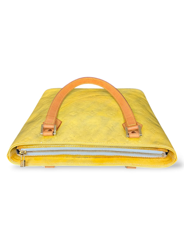Louis Vuitton Houston Handtasche Vernis Monogram Gelb