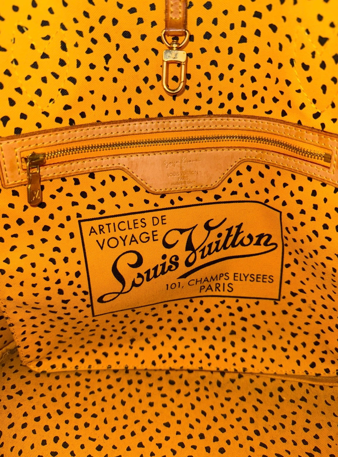 Louis Vuitton Neverfull MM Handtasche Shopper Monogram Braun Dot Yayoi Kusama